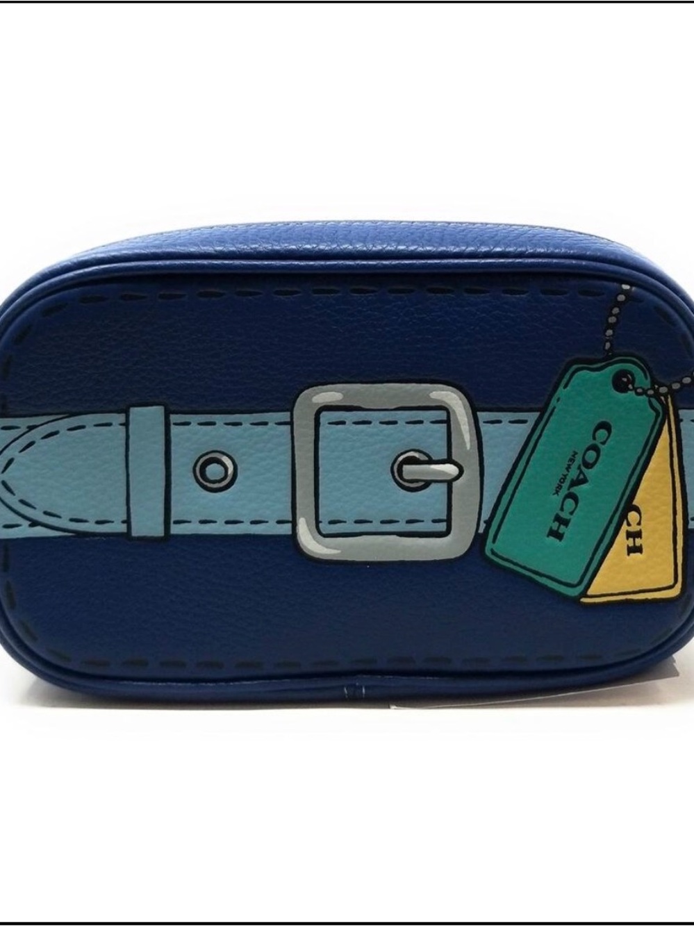 COACH Jamie Wristlet Trompe L'oeil Print (Silver/True Blue Multi)